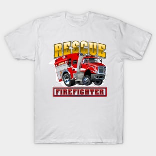 Cartoon Fire Truck T-Shirt